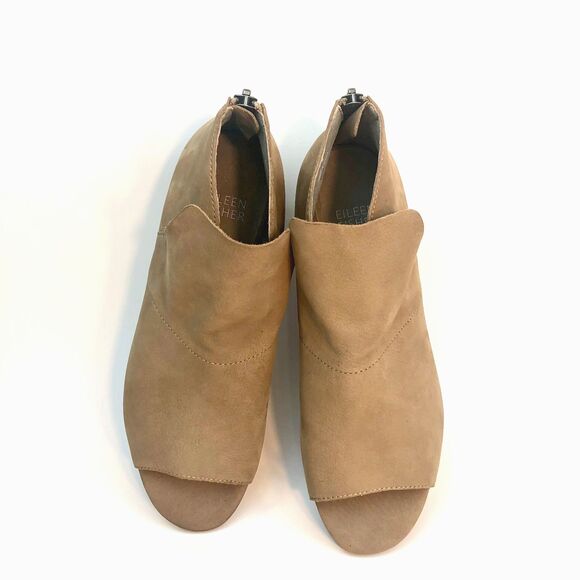 Eileen Fisher Duffy Ankle Bootie Peep Toe Wedge Comfort Size 6.5 Women's - Picture 5 of 13